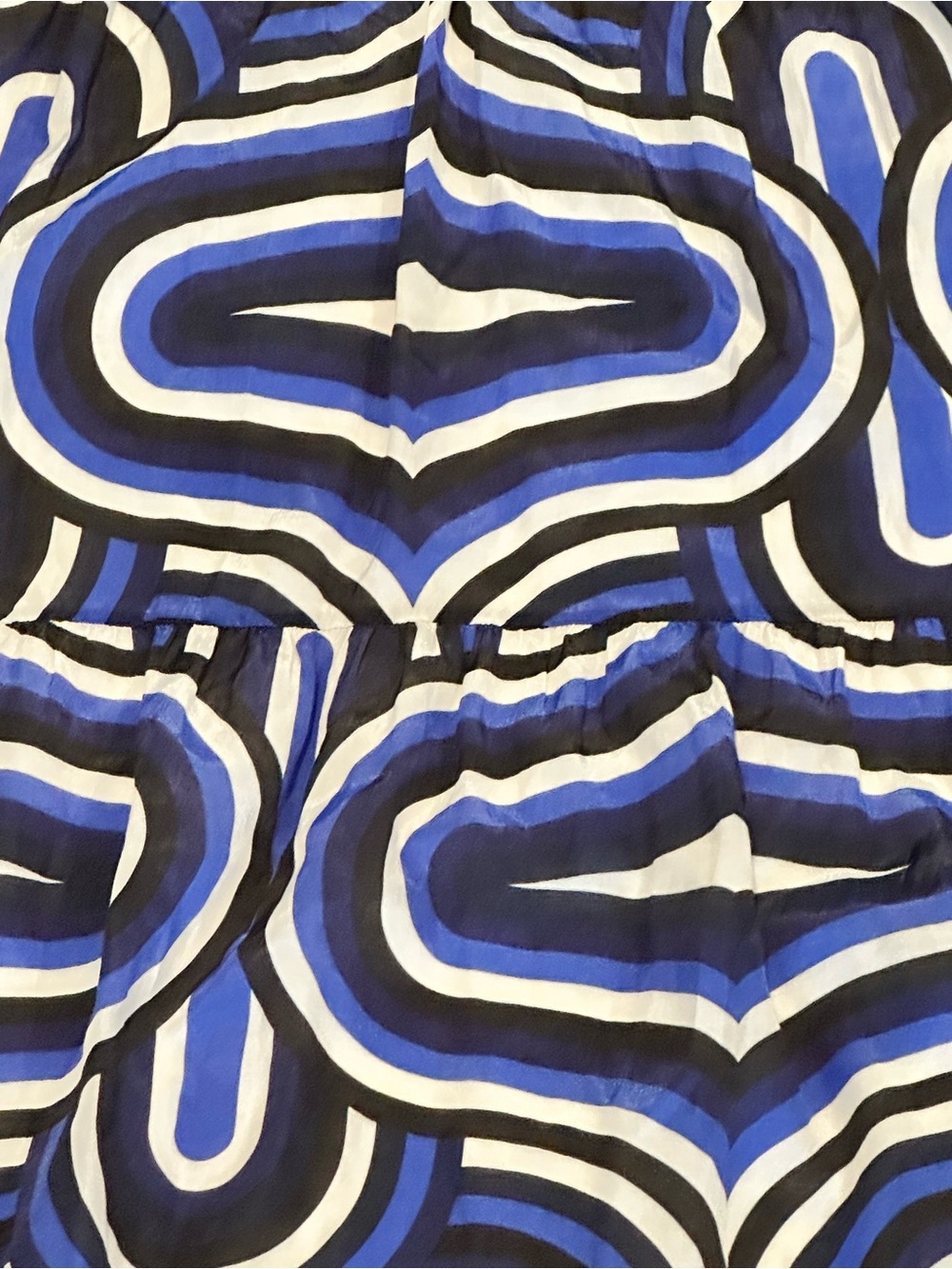 Vilagallo Navona Abstract Blue Print Midi Dress - Picture 3 of 9